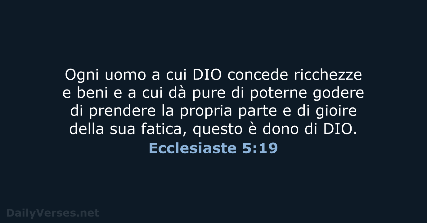 Ecclesiaste 5:19 - LND