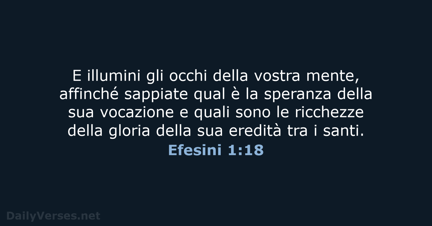 Efesini 1:18 - LND