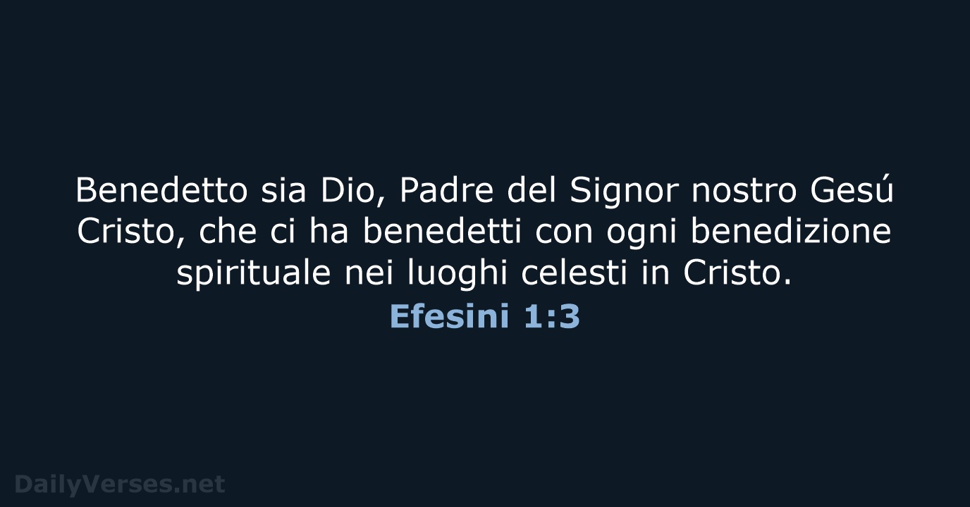Efesini 1:3 - LND