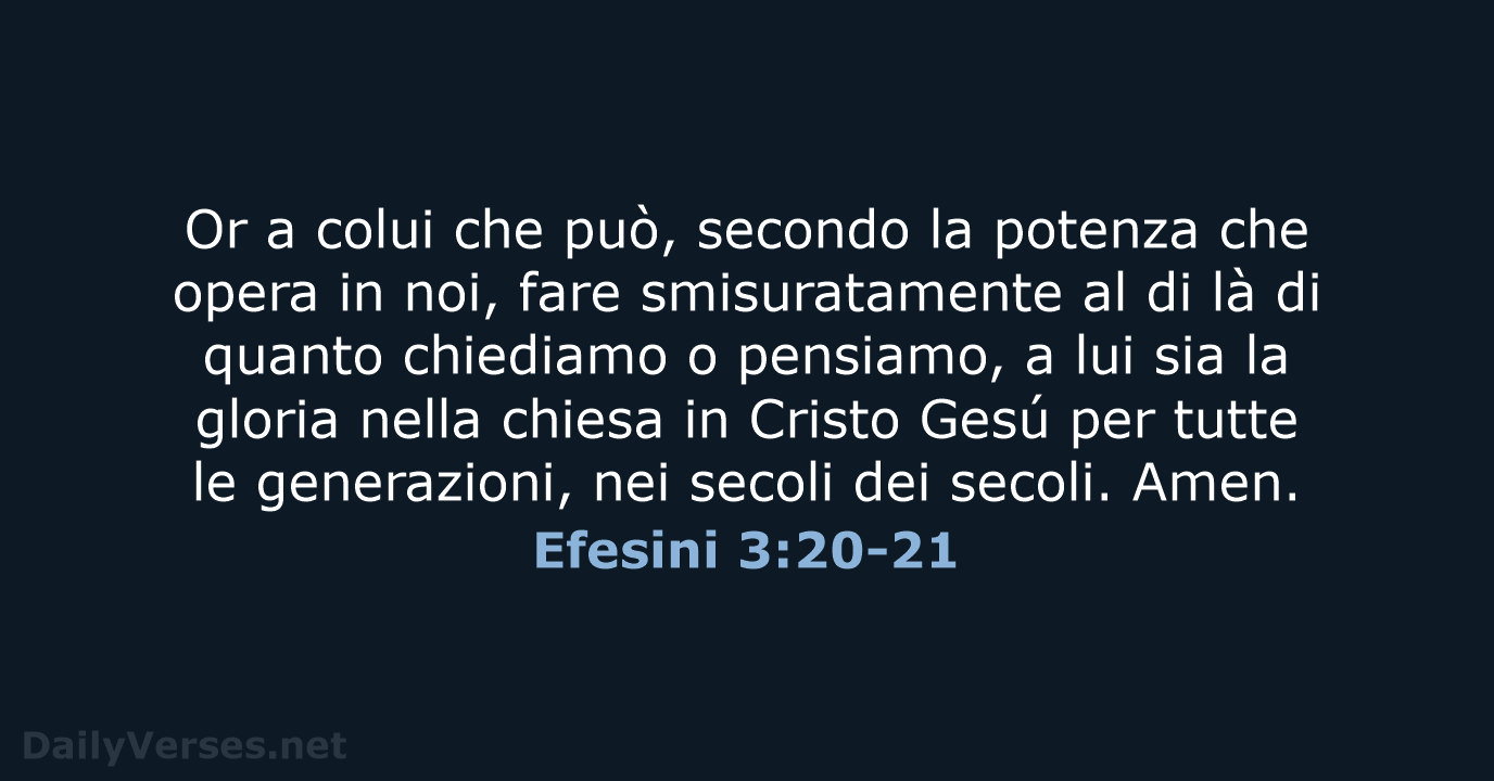 Efesini 3:20-21 - LND