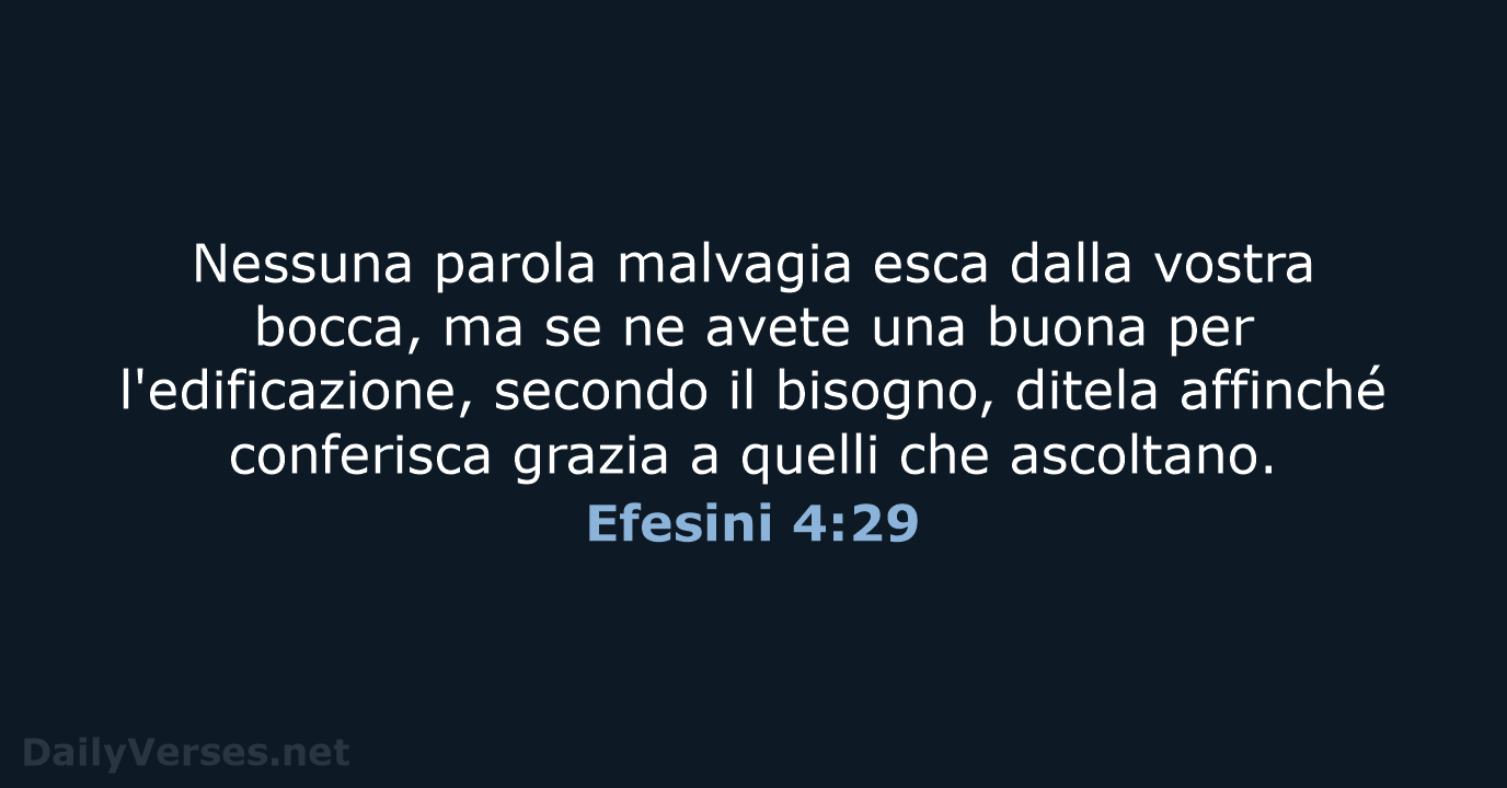 Efesini 4:29 - LND