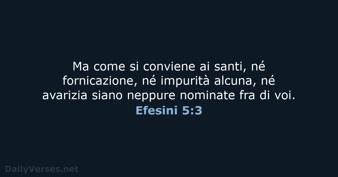 Efesini 5:3 - LND