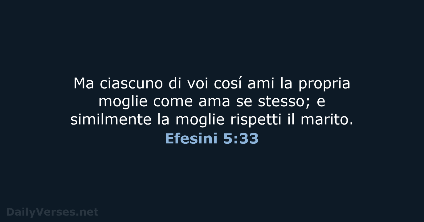 Efesini 5:33 - LND