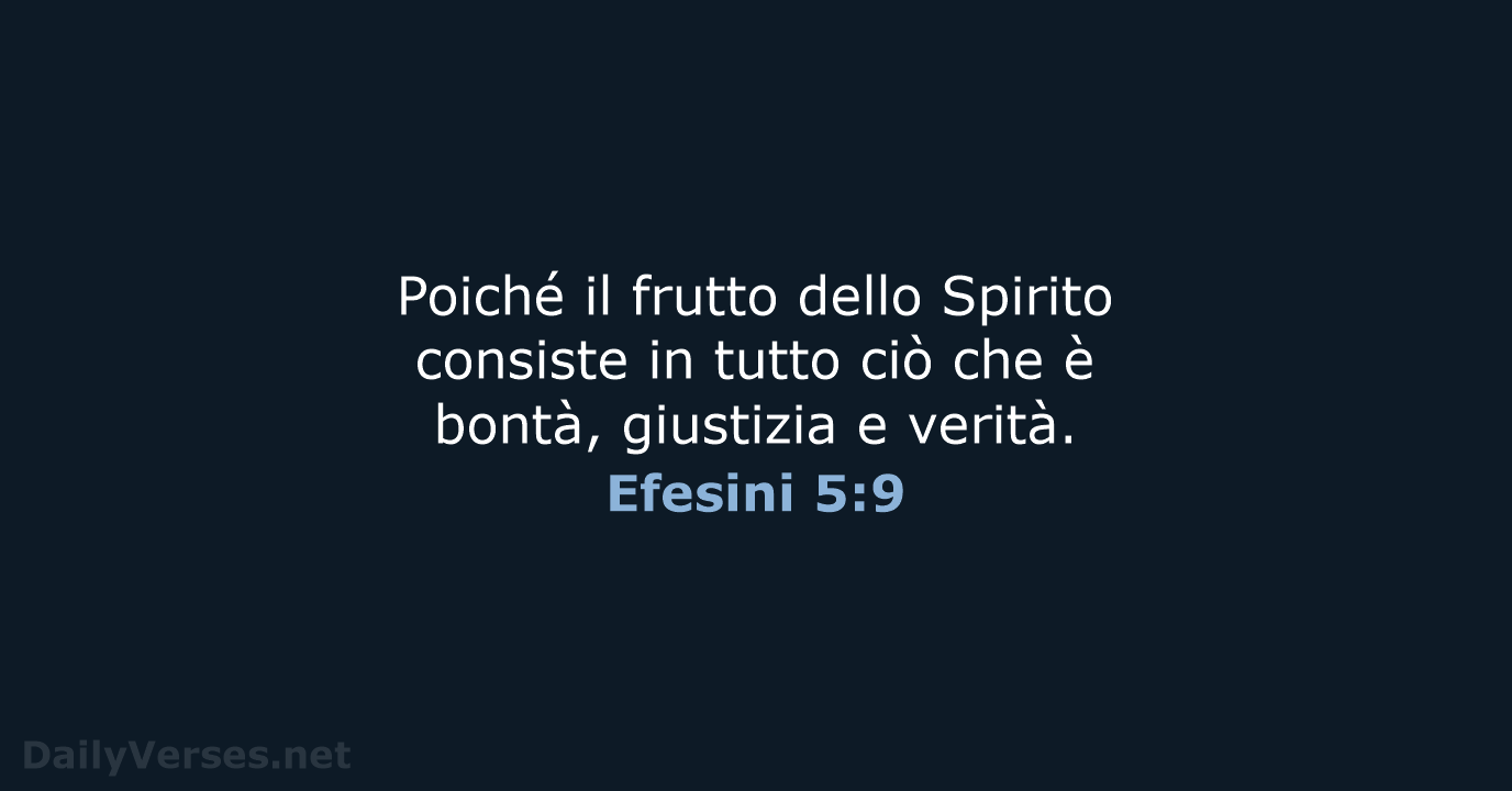 Efesini 5:9 - LND