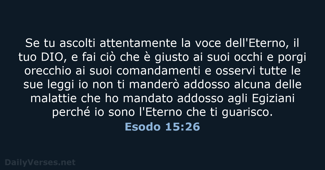 Esodo 15:26 - LND