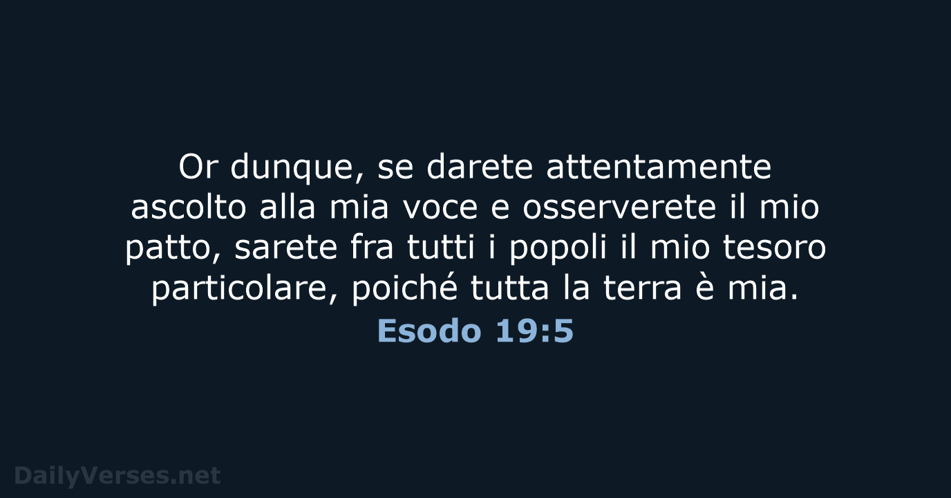 Esodo 19:5 - LND