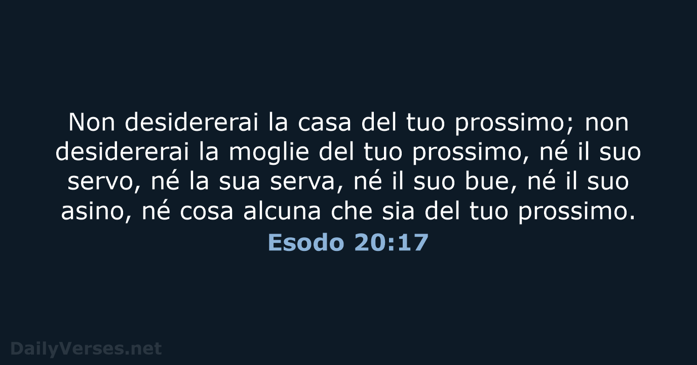 Esodo 20:17 - LND