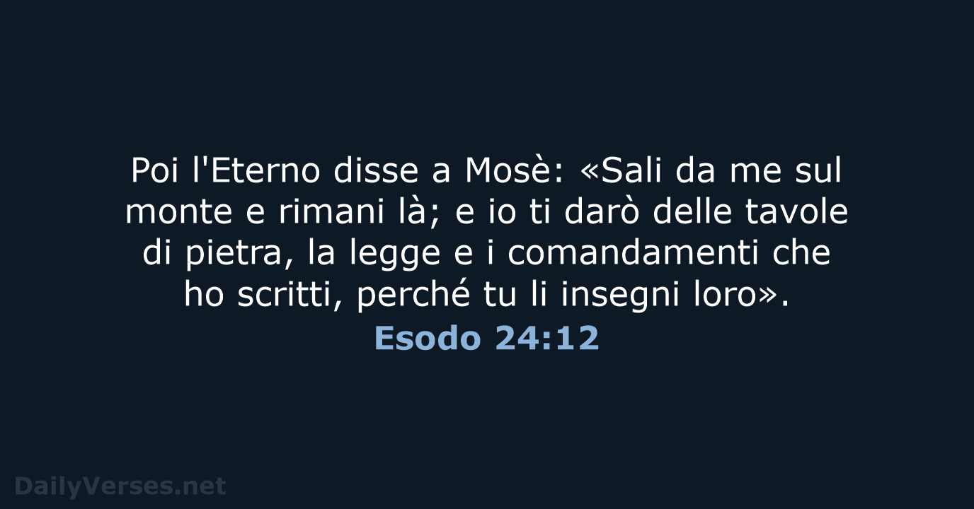 Esodo 24:12 - LND