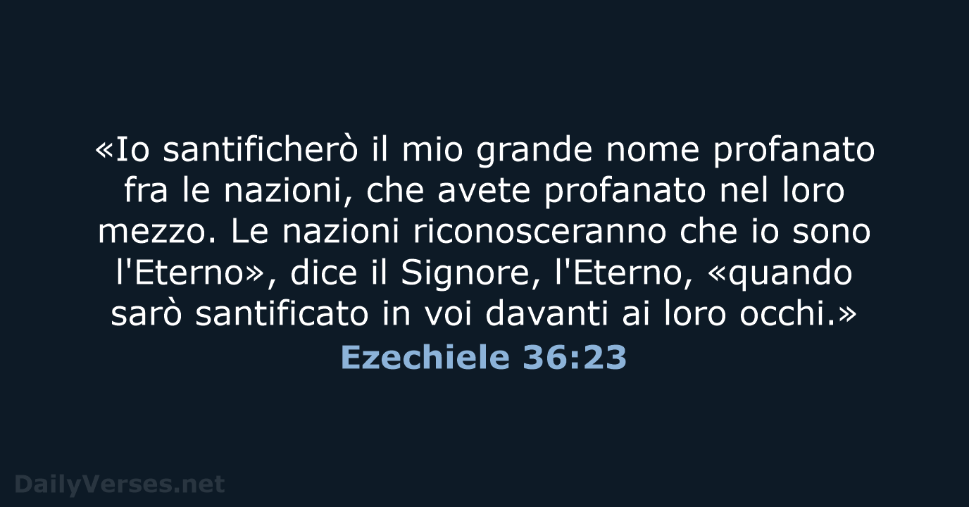 Ezechiele 36:23 - LND