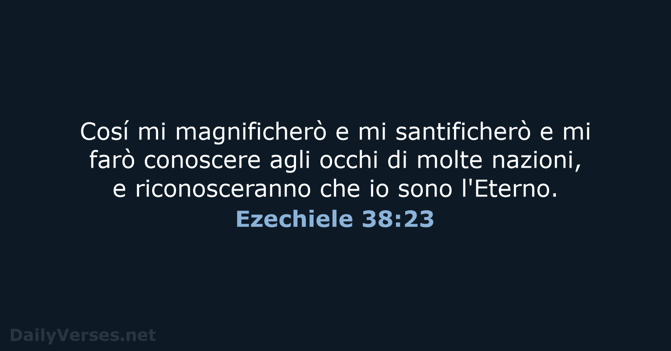 Ezechiele 38:23 - LND