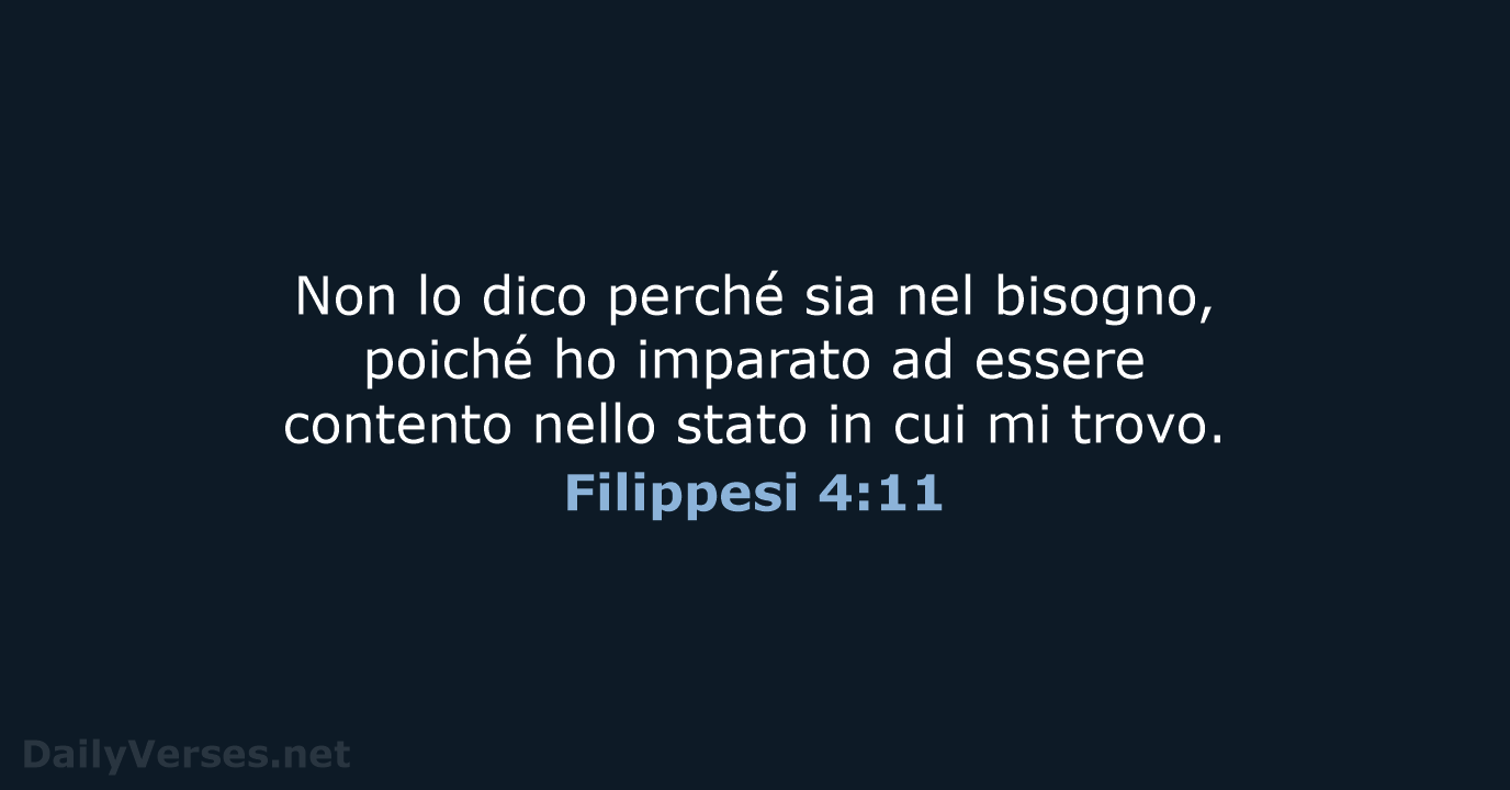 Filippesi 4:11 - LND