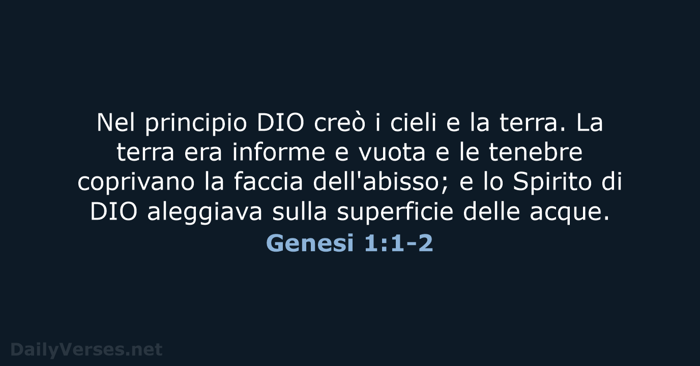 Genesi 1:1-2 - LND