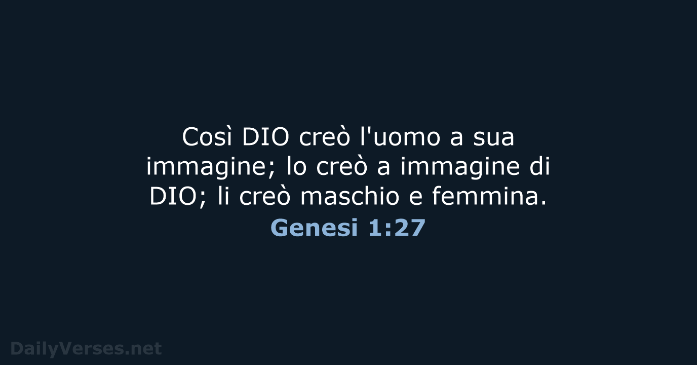 Genesi 1:27 - LND