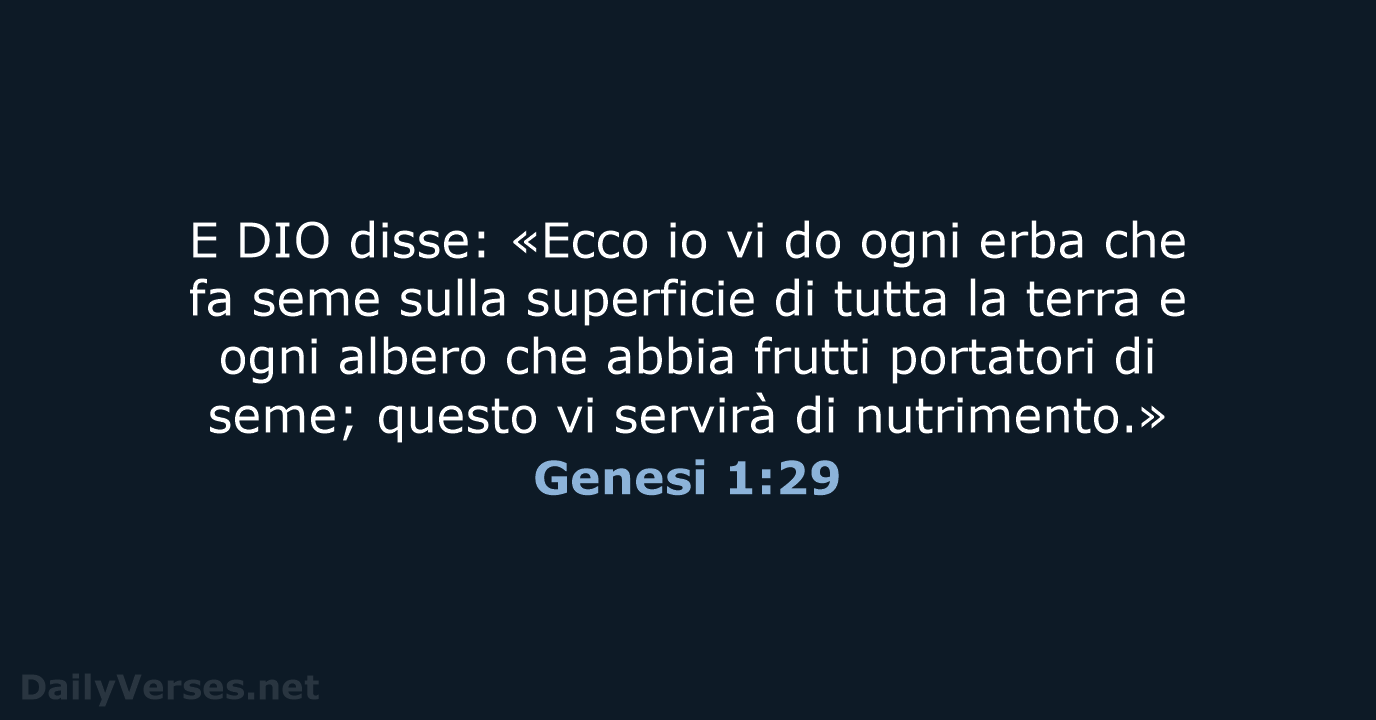 Genesi 1:29 - LND