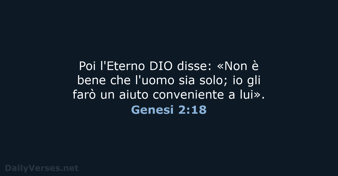 Genesi 2:18 - LND