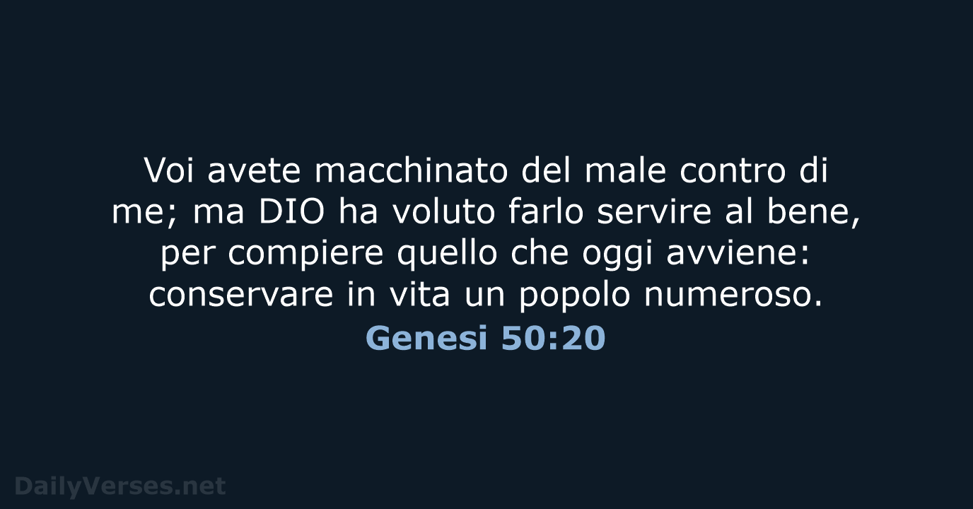 Genesi 50:20 - LND
