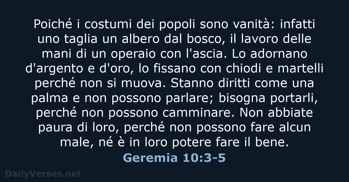 Geremia 10:3-5 - LND
