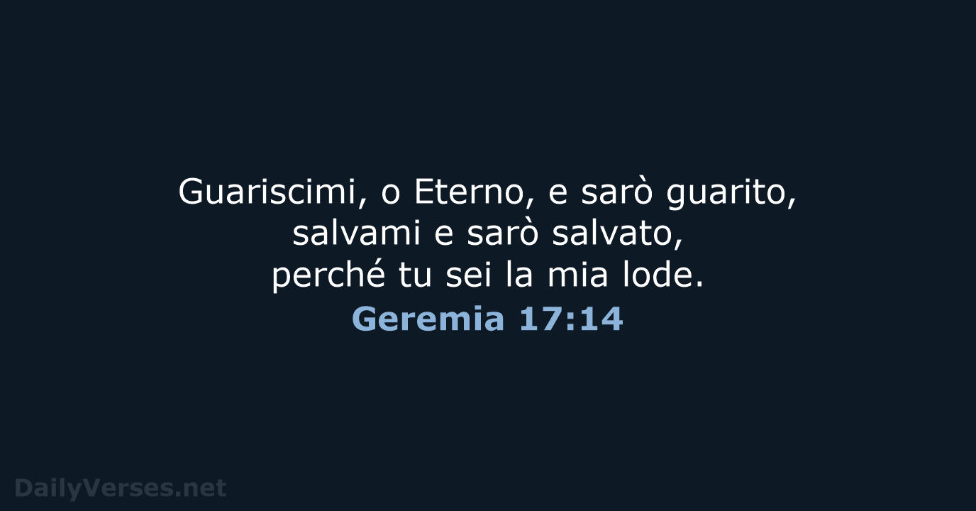 Geremia 17:14 - LND