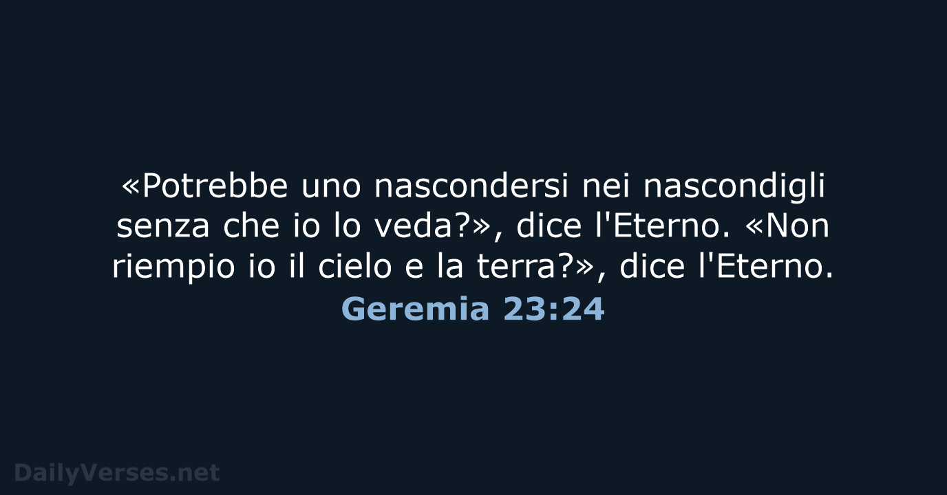 Geremia 23:24 - LND