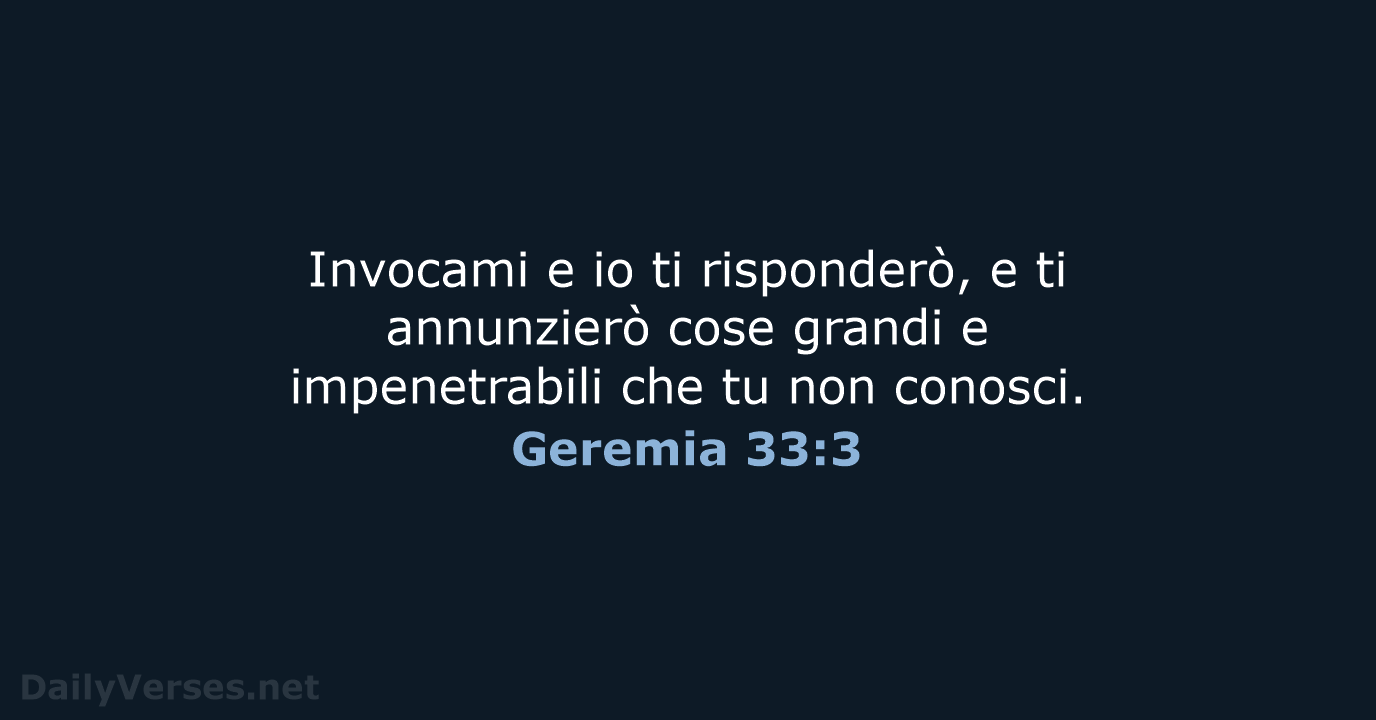 Geremia 33:3 - LND