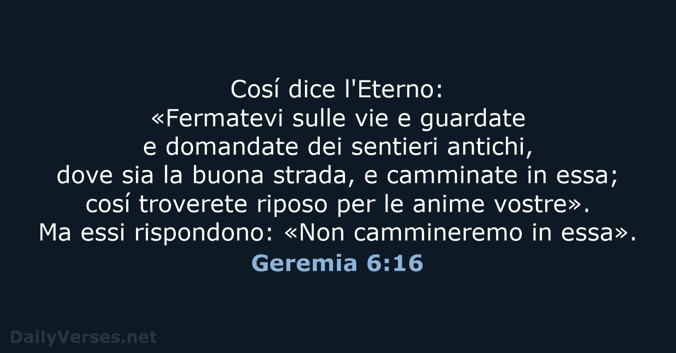Geremia 6:16 - LND