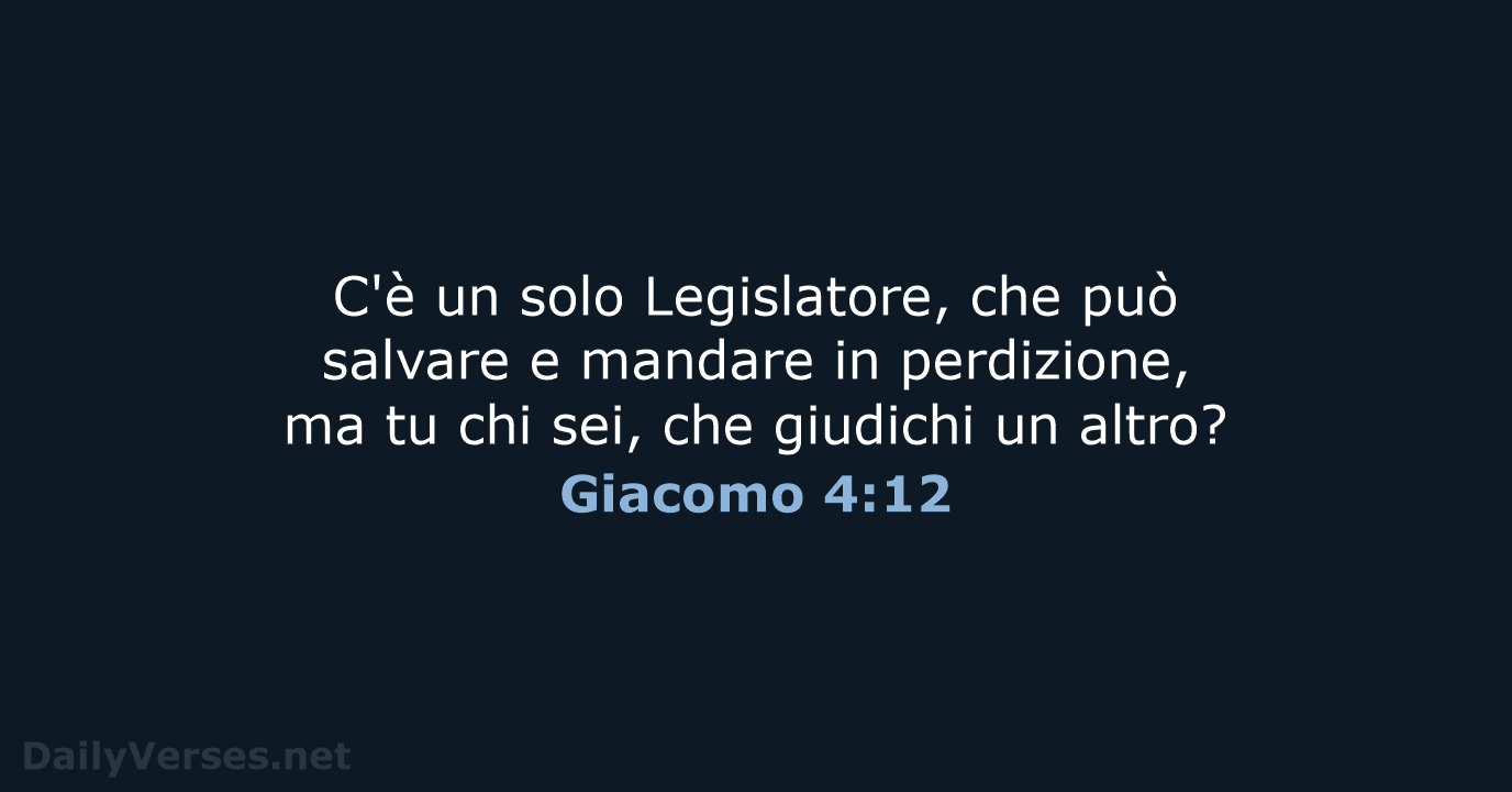 Giacomo 4:12 - LND