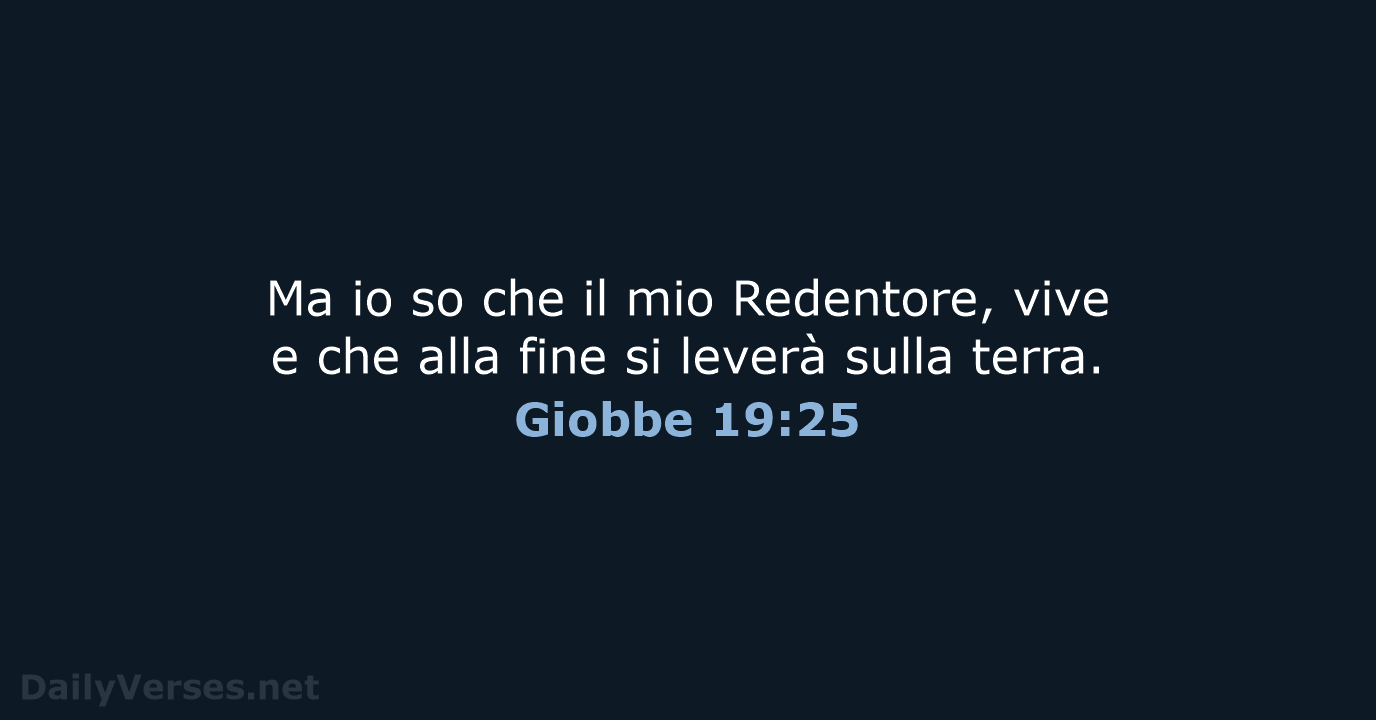Giobbe 19:25 - LND