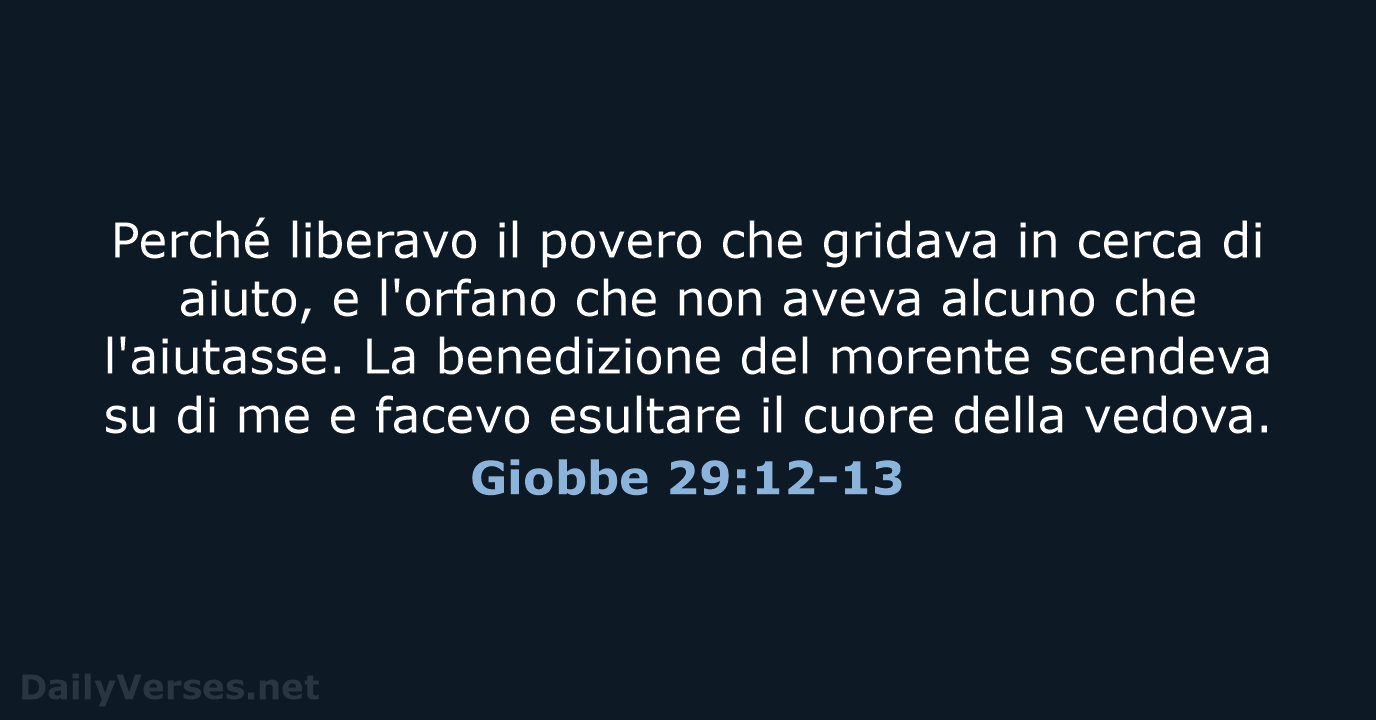 Giobbe 29:12-13 - LND