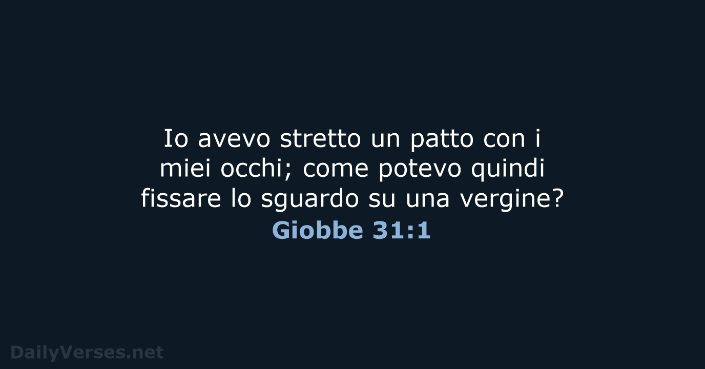 Giobbe 31:1 - LND