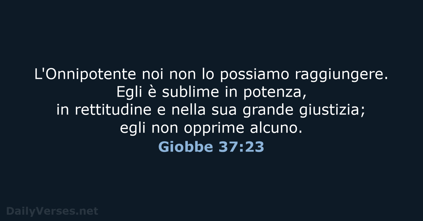 Giobbe 37:23 - LND
