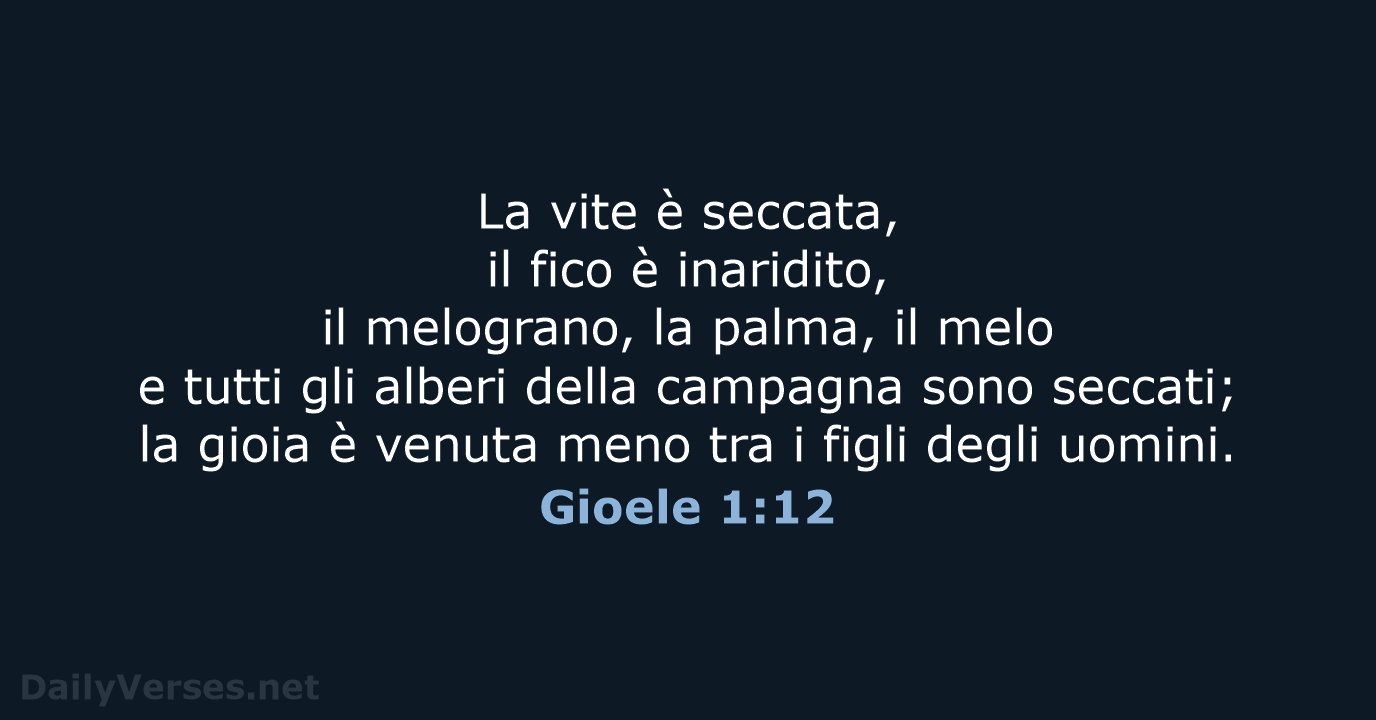 Gioele 1:12 - LND
