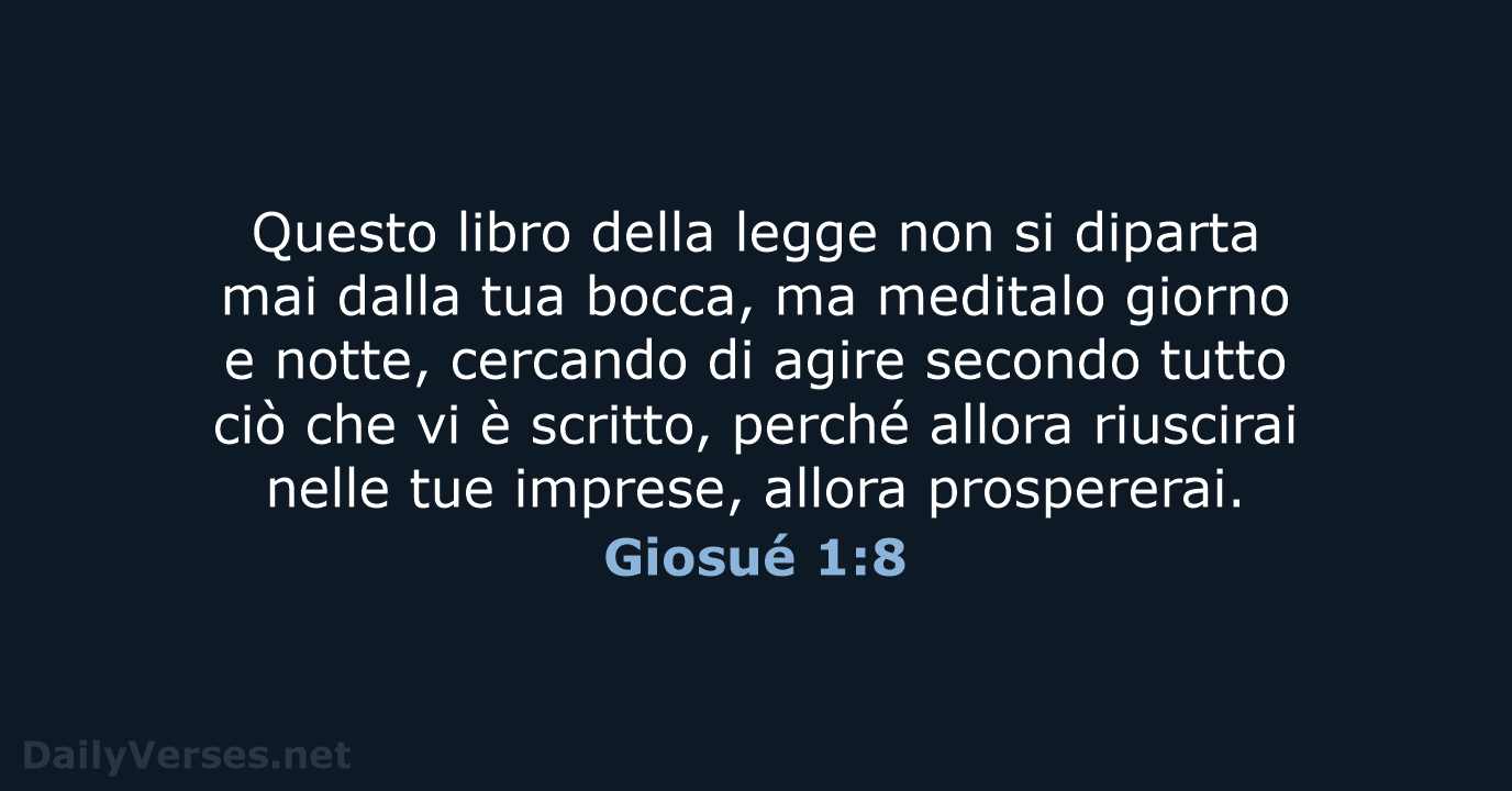Giosué 1:8 - LND