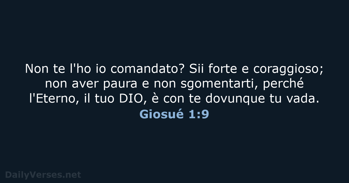 Giosué 1:9 - LND