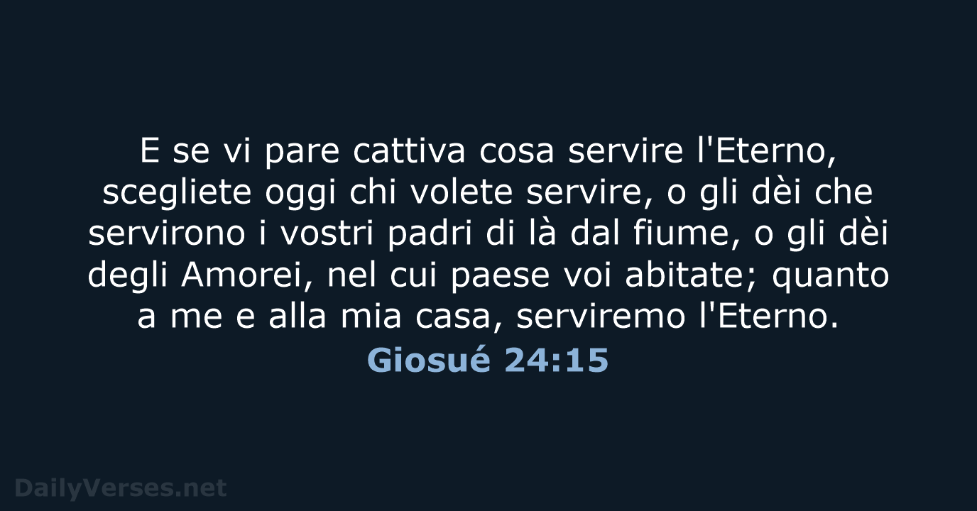 Giosué 24:15 - LND