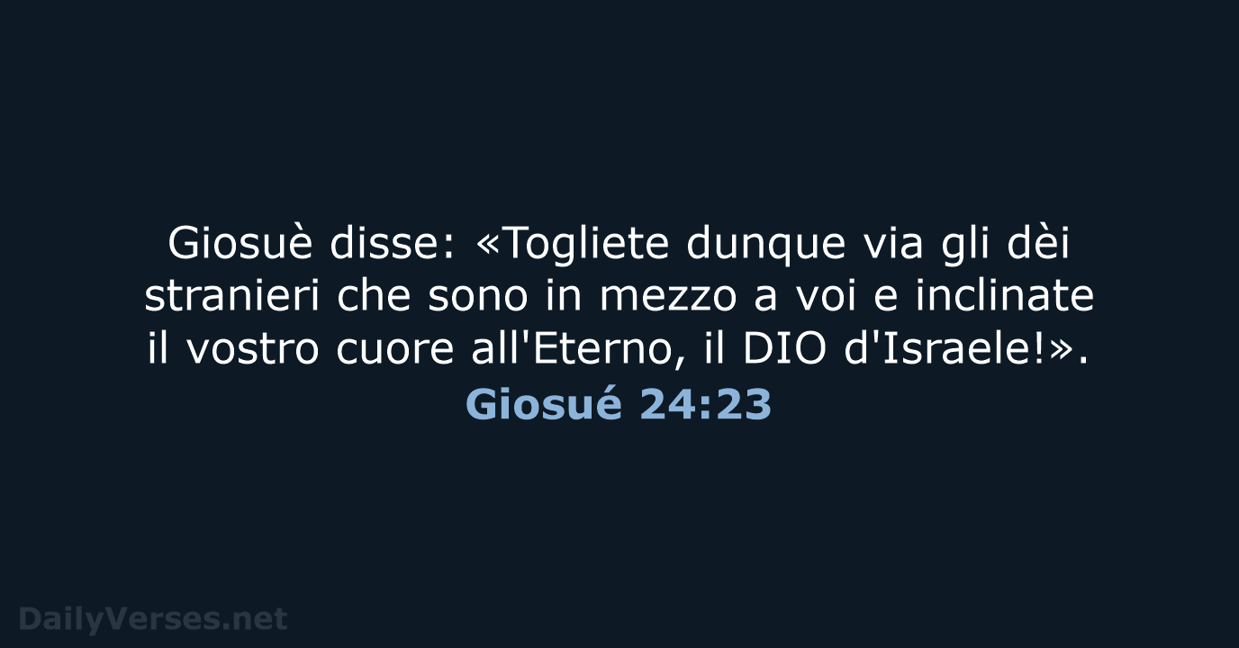Giosué 24:23 - LND