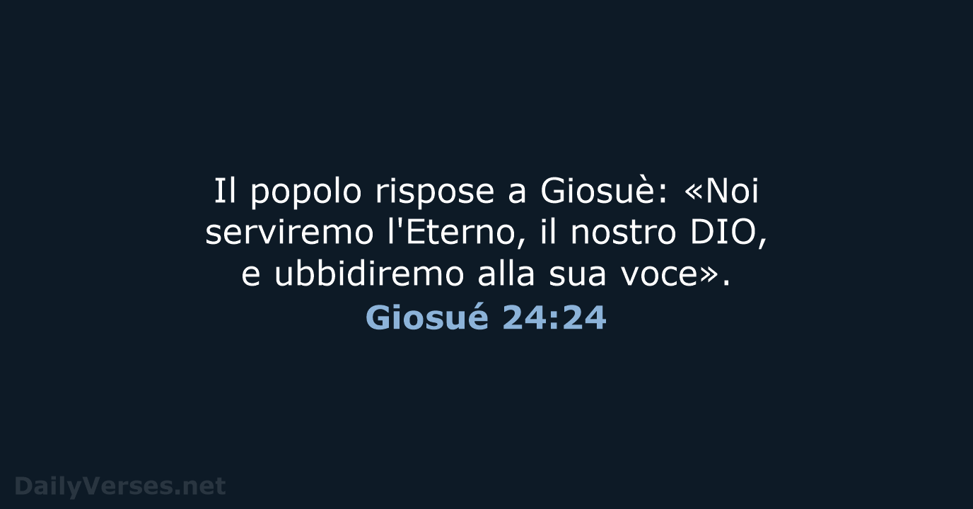 Giosué 24:24 - LND