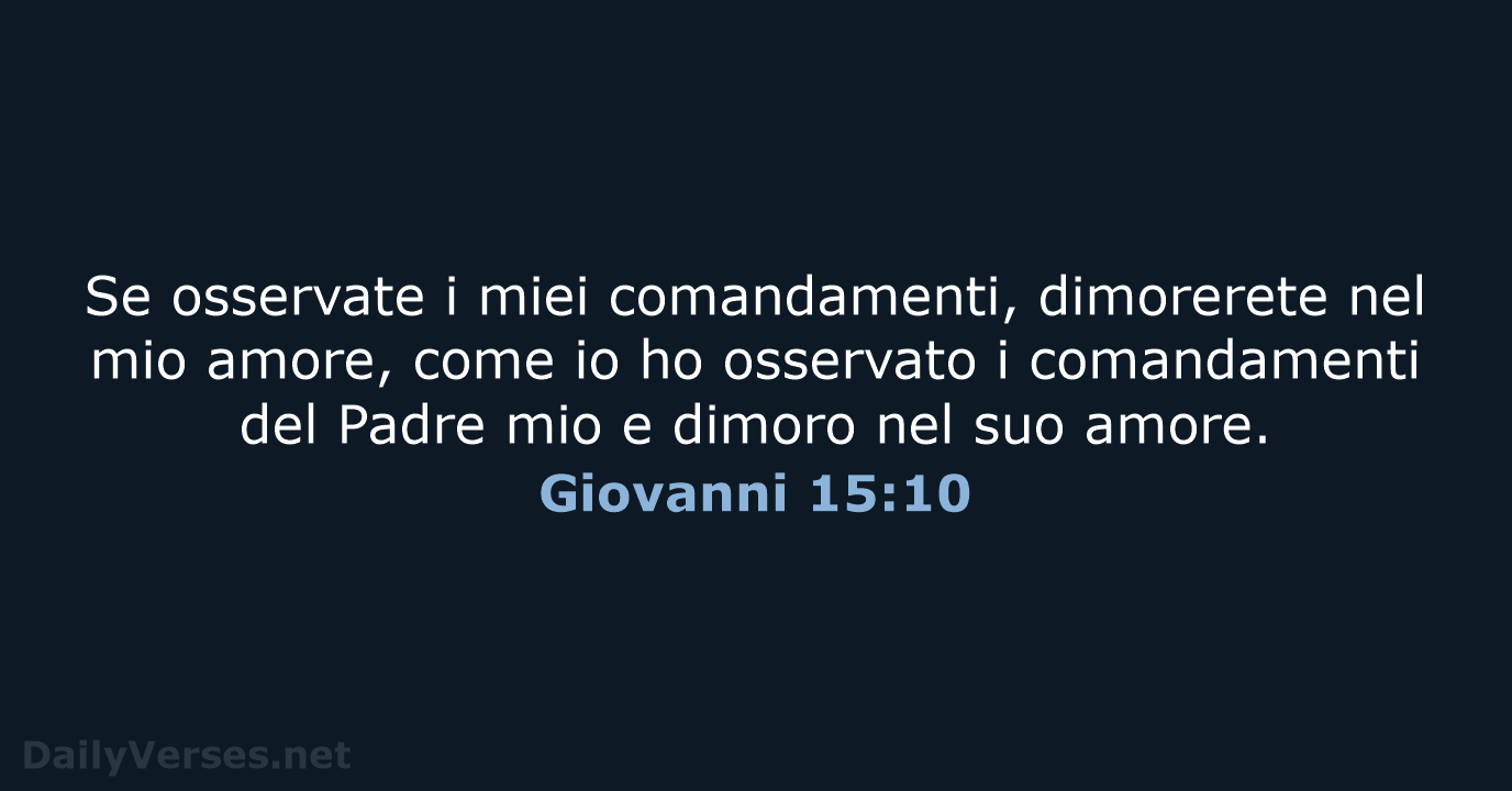 Giovanni 15:10 - LND