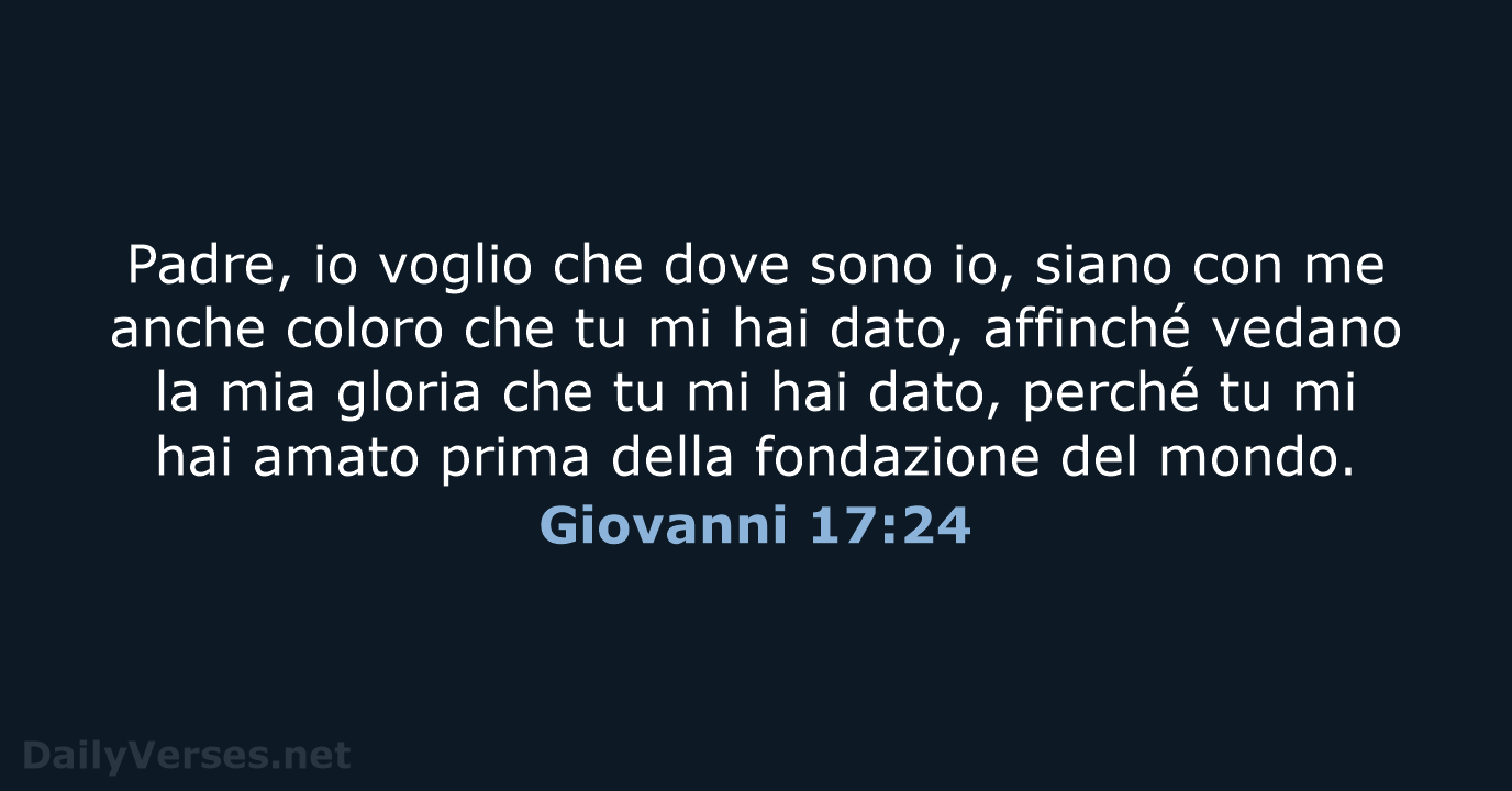 Giovanni 17:24 - LND