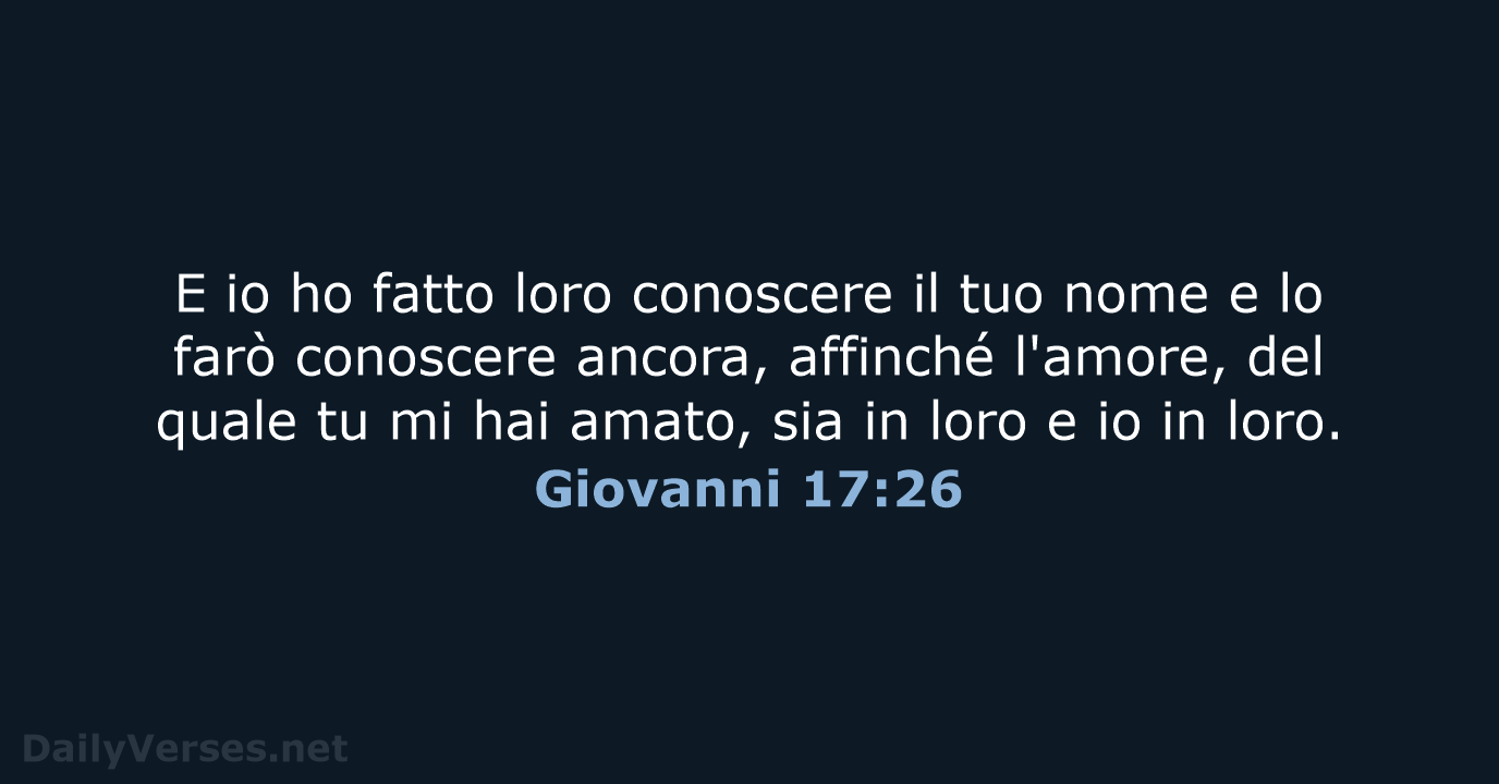 Giovanni 17:26 - LND