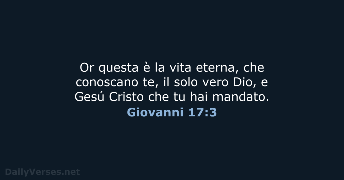 Giovanni 17:3 - LND