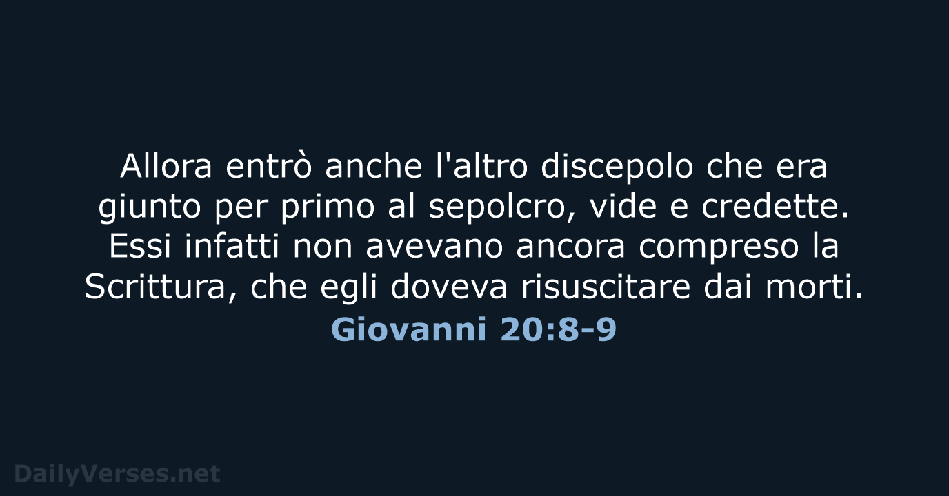 Giovanni 20:8-9 - LND