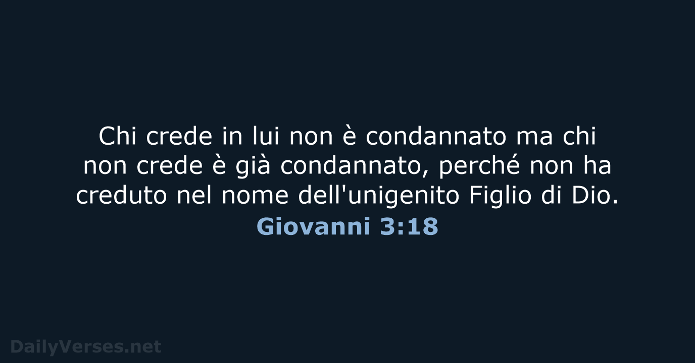 Giovanni 3:18 - LND