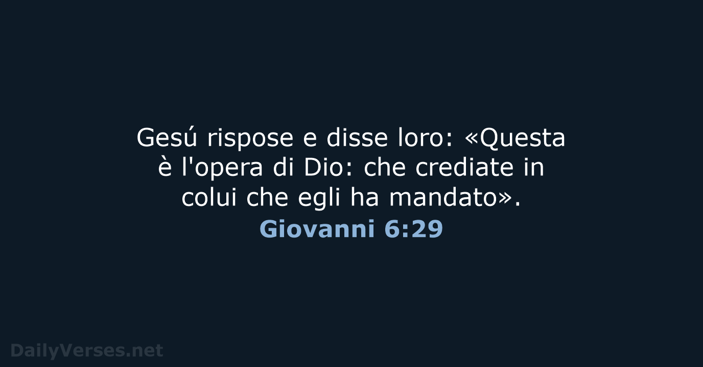Giovanni 6:29 - LND