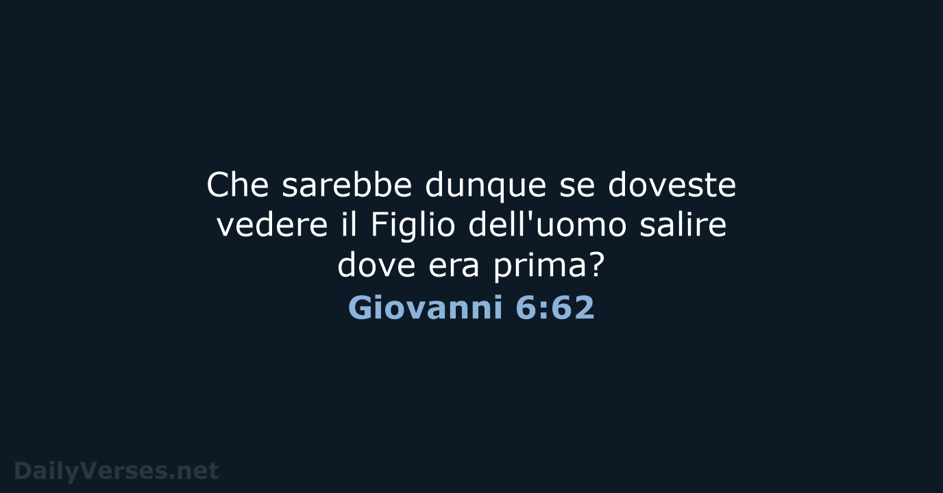 Giovanni 6:62 - LND