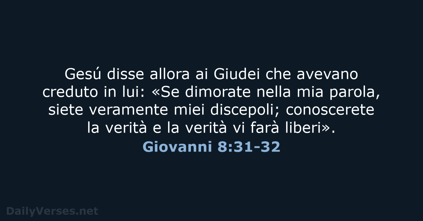 Giovanni 8:31-32 - LND