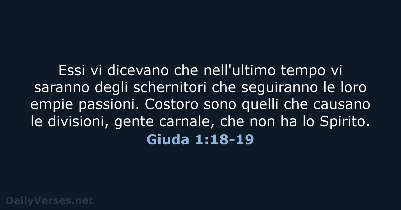 Giuda 1:18-19 - LND
