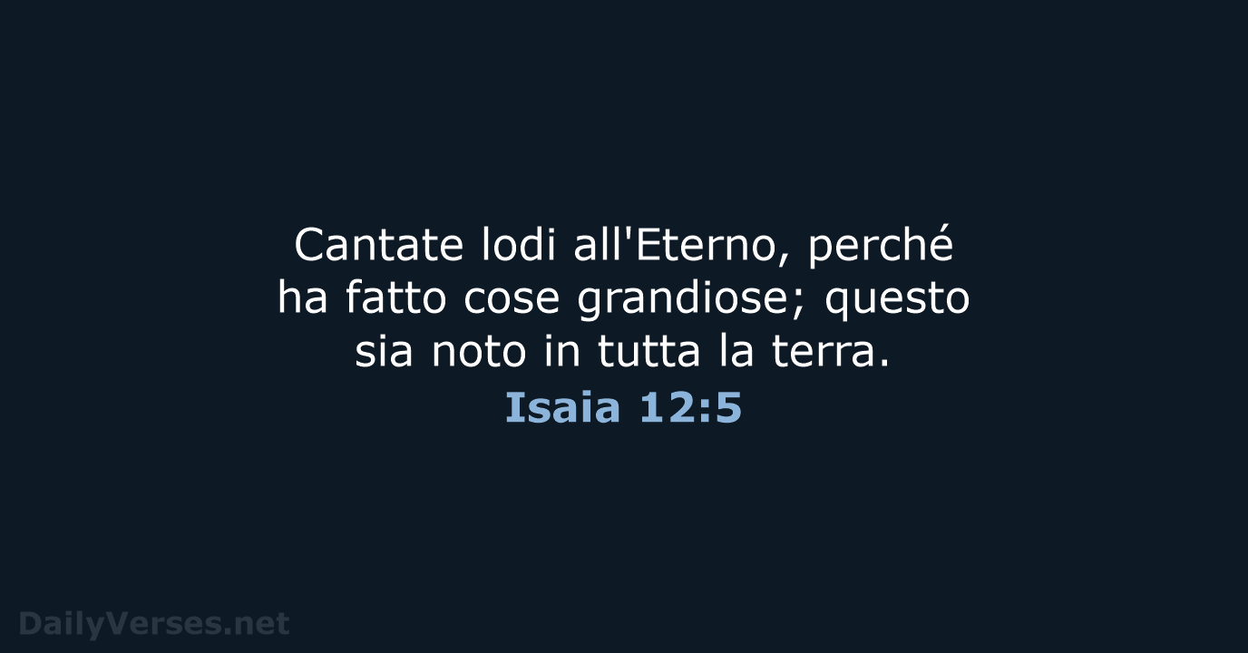 Isaia 12:5 - LND