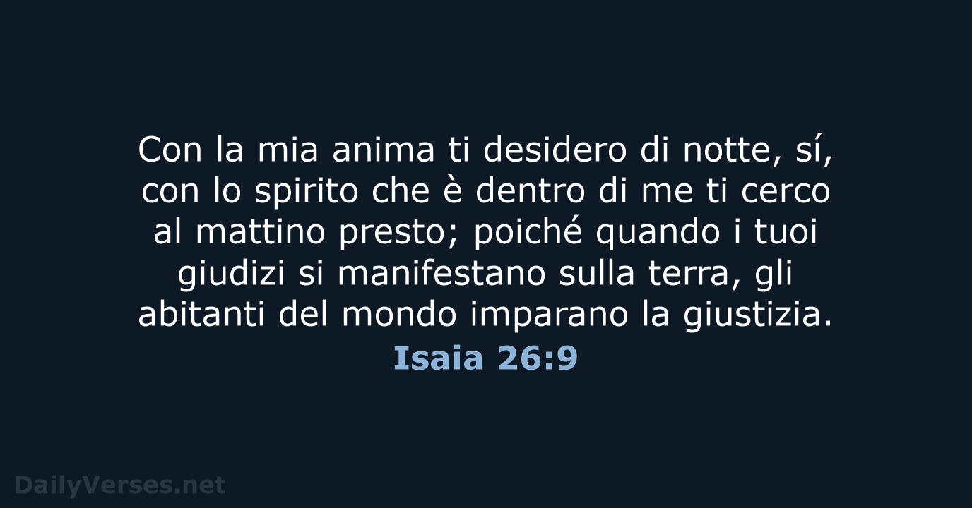 Isaia 26:9 - LND