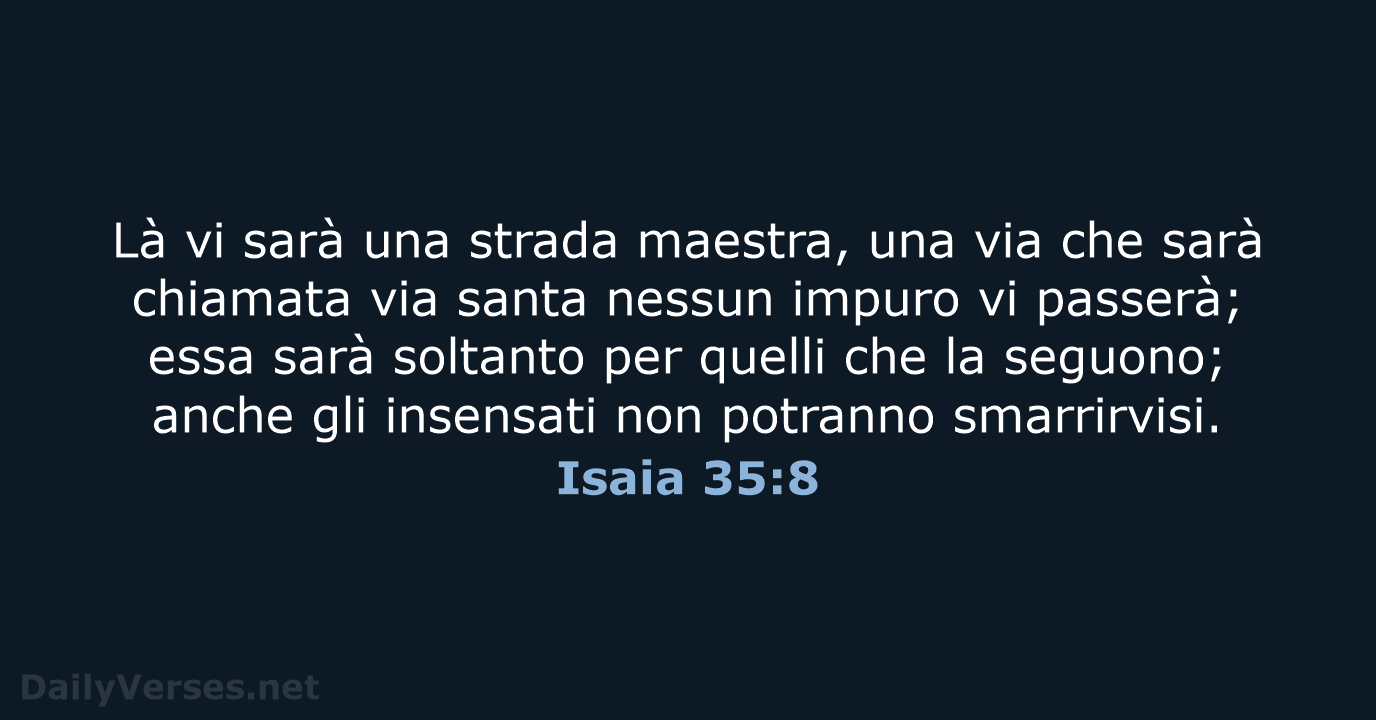 Isaia 35:8 - LND