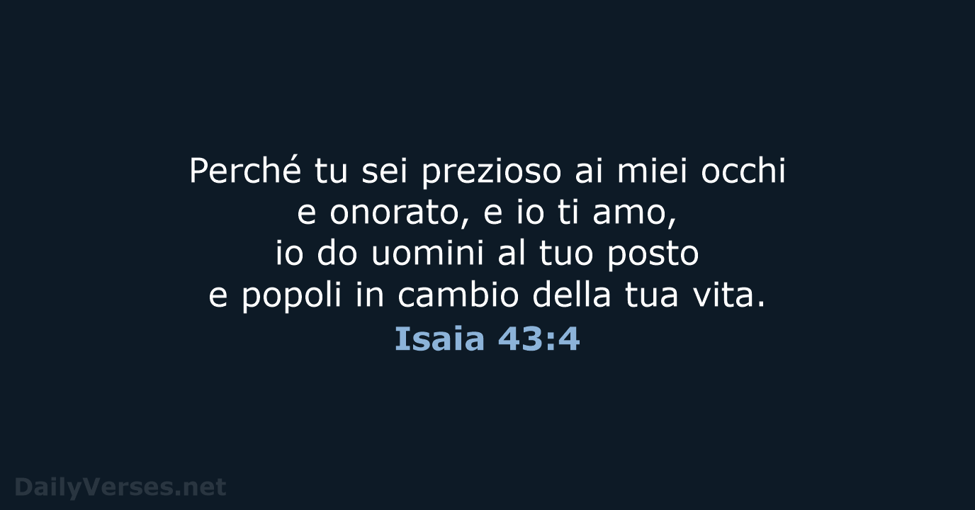 Isaia 43:4 - LND